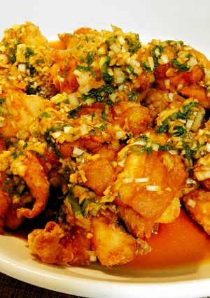 薬味たっぷり！鶏の唐揚げ香味ダレ♪-レシピのメイン写真