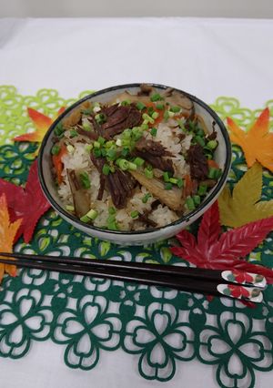 もみじ五目~ジビエの炊き込みご飯-レシピのメイン写真