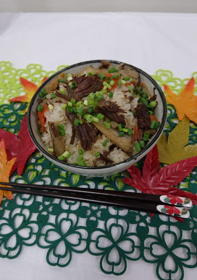 もみじ五目～ジビエの炊き込みご飯-レシピのメイン写真