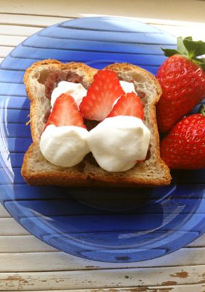 甘酒生クリームのあんこトースト-レシピのメイン写真