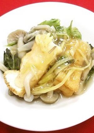 サニーレタスと厚揚げのサッと煮-レシピのメイン写真
