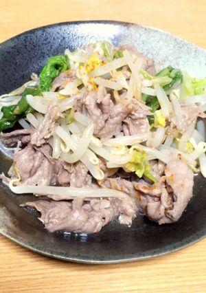 ＊5分＊もやしと牛肉の簡単副菜-レシピのメイン写真