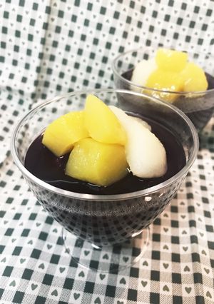 紫野菜&果実ジュースでフルーツゼリー-レシピのメイン写真