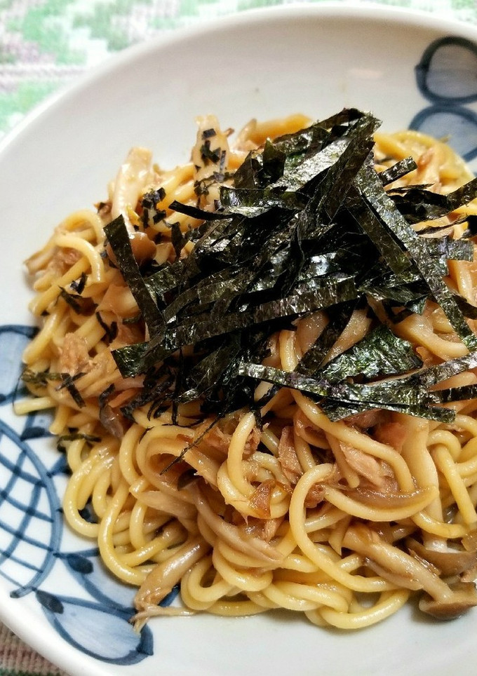 ツナとキノコ・玉ねぎの和風パスタ-レシピのメイン写真