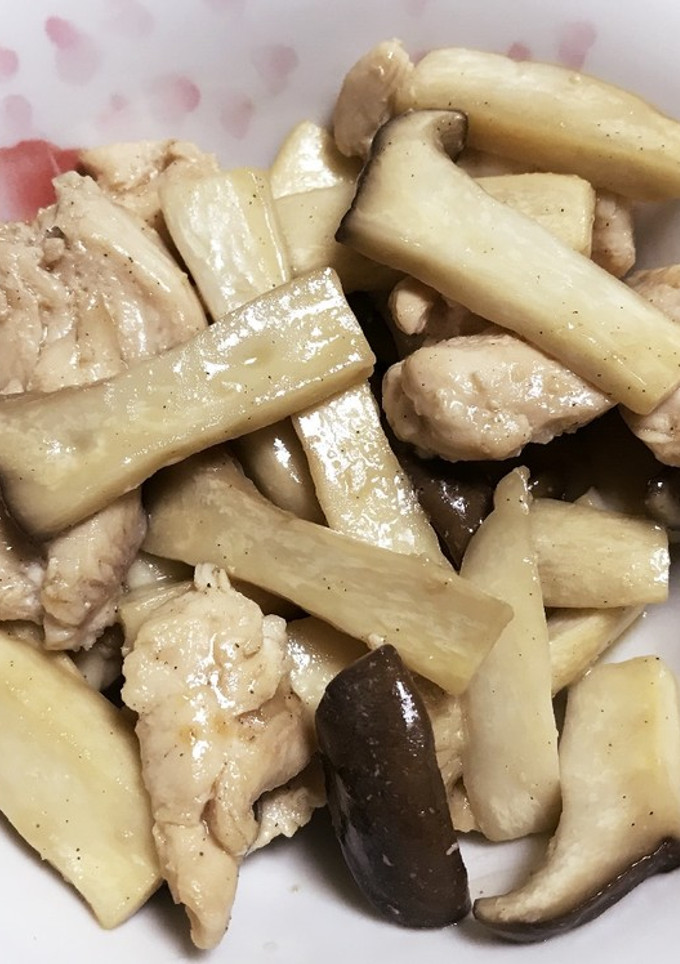 鶏むね肉とエリンギの塩コショウ炒め-レシピのメイン写真