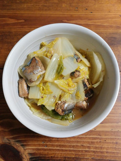 【マズい】白菜とサンマ味噌煮缶の煮もの-レシピのメイン写真