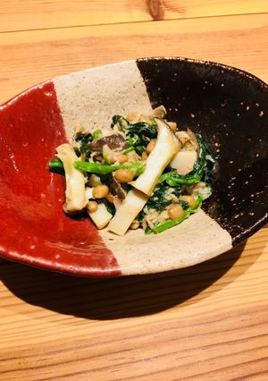 味付け簡単☆エリンギとツナの納豆炒め-レシピのメイン写真