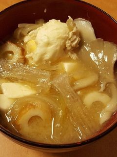 健康思考味噌汁009 舞茸&寒天-レシピのメイン写真