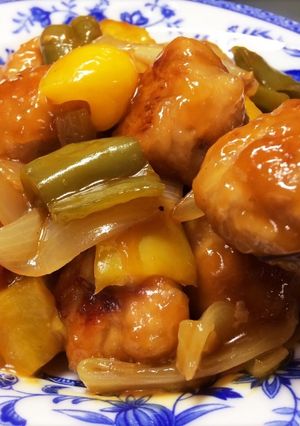 豚こま肉で☆なんちゃって肉団子？酢豚？-レシピのメイン写真