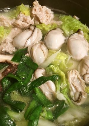 牡蠣＆鳥つくね白菜鍋♡-レシピのメイン写真
