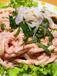 火も使わず美味しい♪ 明太子うどん-レシピのメイン写真