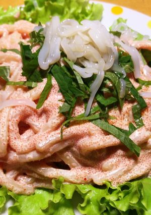 火も使わず美味しい♪ 明太子うどん-レシピのメイン写真