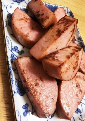 お歳暮のロースハム☆厚切りハムステーキ-レシピのメイン写真