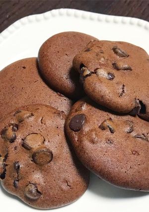 ダブルチョコレートクッキー-レシピのメイン写真