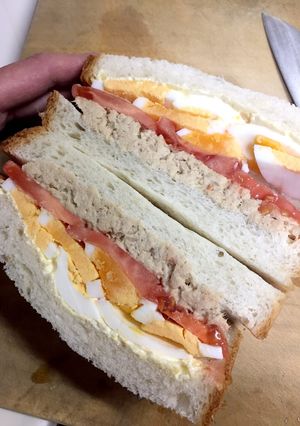 お弁当ランチ大好評♪ツナトマエッグサンド-レシピのメイン写真
