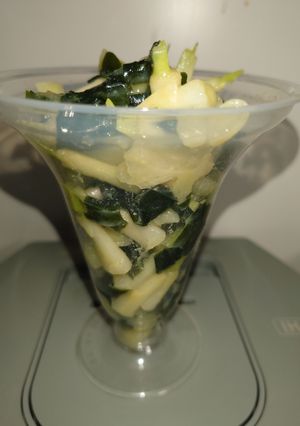らっきょうの茎とワカメのぬた-レシピのメイン写真