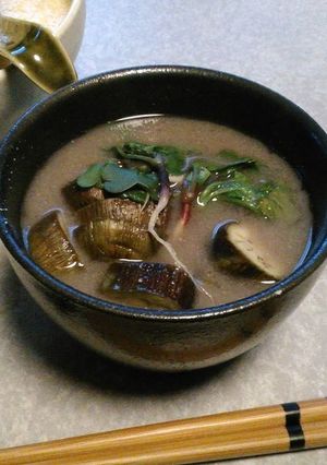 茄子の味噌汁-レシピのメイン写真