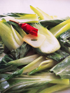 青梗菜のにんにく赤とうがらし炒め-レシピのメイン写真