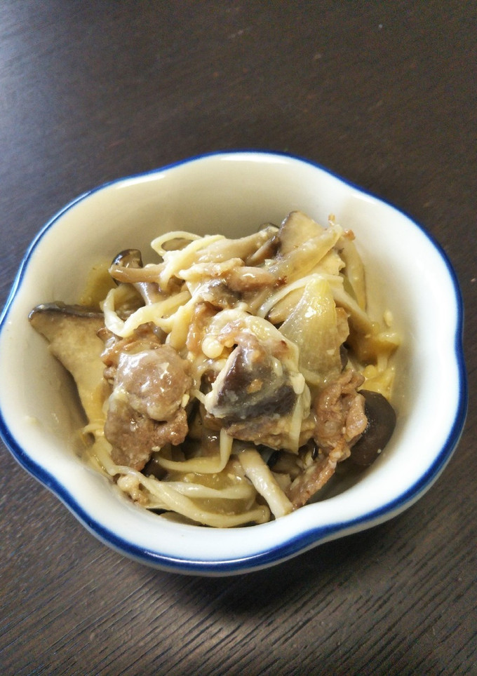 イロイロきのこと豚こま肉の味噌炒め-レシピのメイン写真