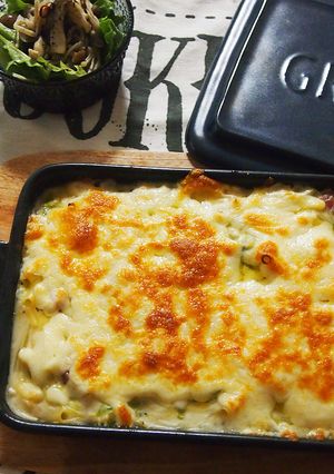 グリラーで　白菜のマカロニグラタン-レシピのメイン写真