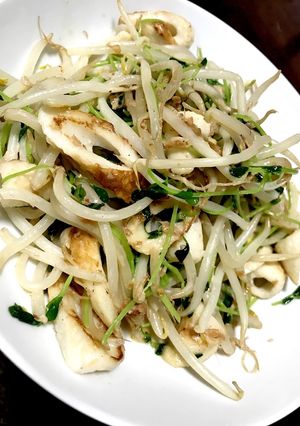 竹輪豆苗もやしの鰹節マヨネーズと麺つゆ味-レシピのメイン写真
