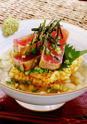 炙りマグロとおこげ茶漬け-レシピのメイン写真
