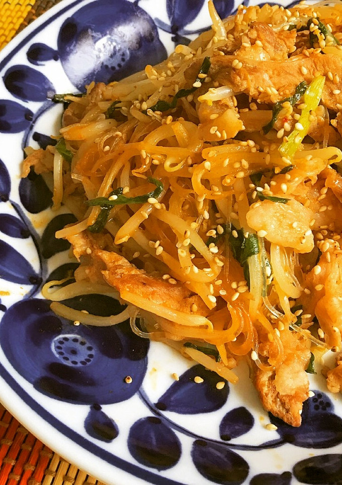 簡単！お弁当や丼に◎春雨の豚キムチ炒め-レシピのメイン写真
