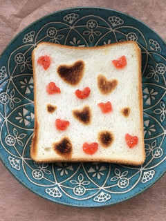 バレンタイントースト ハートトースト-レシピのメイン写真