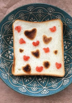 バレンタイントースト　ハートトースト-レシピのメイン写真