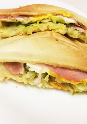 キャベツと卵のホットサンド-レシピのメイン写真