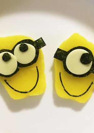 たくわん(沢庵)でミニオン♩-レシピのメイン写真