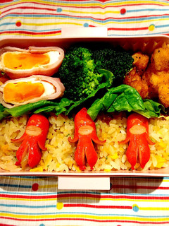 キャラ弁!歌うソーセー人弁当-レシピのメイン写真