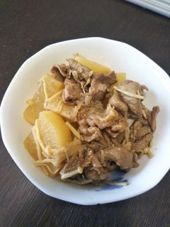 大根と牛肉とえのきの煮物-レシピのメイン写真