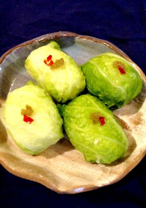 おつまみ♪夜食に♪オシャレ白菜漬け握り-レシピのメイン写真