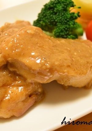 ごま香る♡鶏むね肉の味噌バター焼き-レシピのメイン写真
