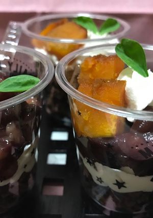 レトルトいとこ煮で好きなだけパフェ-レシピのメイン写真