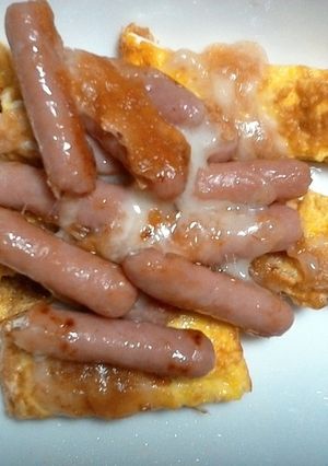 チーズとろける★玉子焼き＆ウインナー-レシピのメイン写真