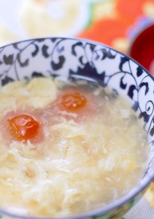 ふわとろ~玉子とトマトの中華風スープ-レシピのメイン写真