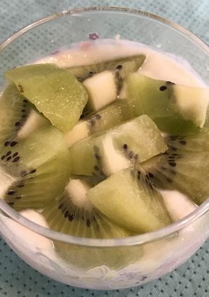「腸活」キウイヨーグルト+おからパウダー-レシピのメイン写真