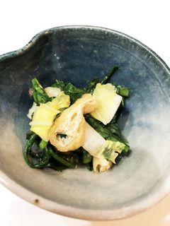 簡単な1品☆菊菜と白菜のさっと煮-レシピのメイン写真