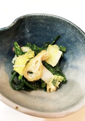 簡単な1品☆菊菜と白菜のさっと煮-レシピのメイン写真