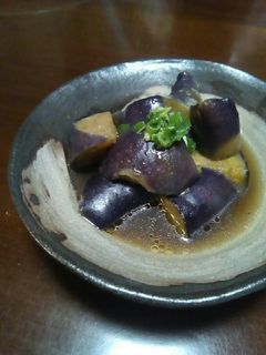我が家の減塩 揚げなすの煮浸し-レシピのメイン写真