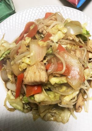鶏胸肉で簡単生姜焼き野菜炒め-レシピのメイン写真