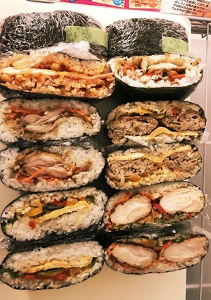 備忘＊照りたまハンバーグ＊おにぎらず-レシピのメイン写真