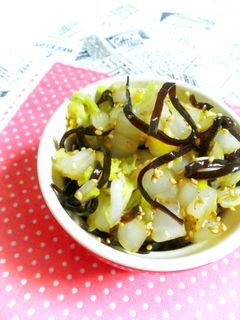 余った白菜で♡昆布入りナムル風のお漬物★-レシピのメイン写真