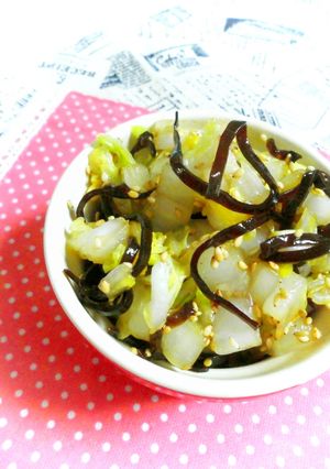 余った白菜で♡昆布入りナムル風のお漬物★-レシピのメイン写真