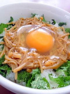 ✿卵かけごはん+なめたけ✿-レシピのメイン写真