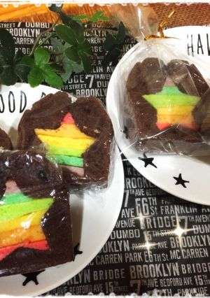 バレンタインに♥レインボーパウンドケーキ-レシピのメイン写真