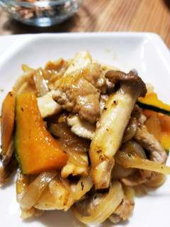 豚肉とかぼちゃとエリンギの炒め物-レシピのメイン写真
