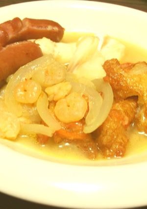 鱈とエビと揚げかまぼこの煮込み料理-レシピのメイン写真
